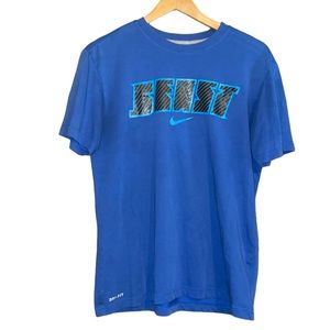 •NIKE•MENS' "BEAST" BLUE SHORT SLEEVE DRI-FIT TEE SIZE MEDIUM